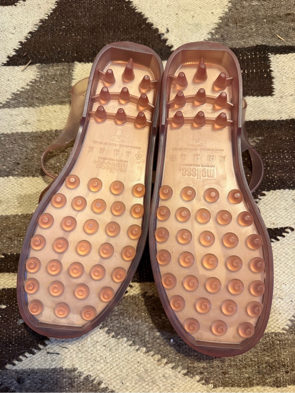 Melissa Possession Transparent Jelly Sandals in Amber 11 NEW - Picture 5 of 8